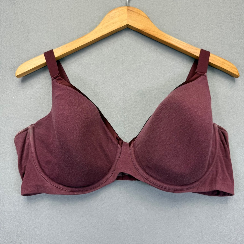 Bali 42DD Maroon Underwire Full Coverage Bra 48202 Comfort-U Back Maroon Red